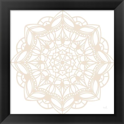 Framed Contemporary Lace Neutral IV Print