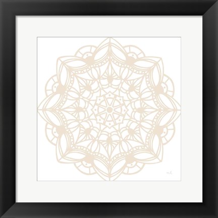 Framed Contemporary Lace Neutral IV Print