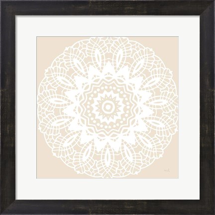 Framed Contemporary Lace Neutral II Print