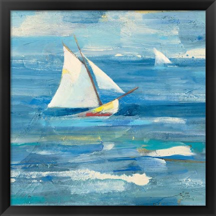 Framed Ocean Sail v2 Light Print