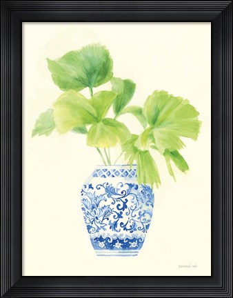 Framed Palm Chinoiserie IV Print