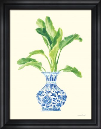 Framed Palm Chinoiserie I Print