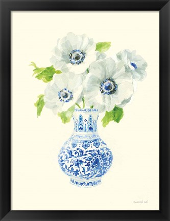 Framed Floral Chinoiserie I Print