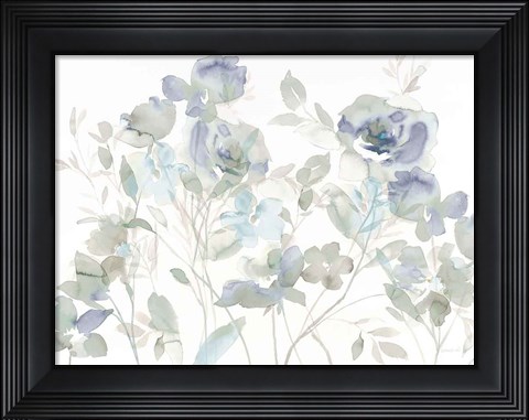 Framed Cool Roses Shadows Print