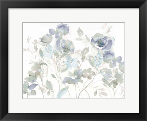Framed Cool Roses Shadows Print