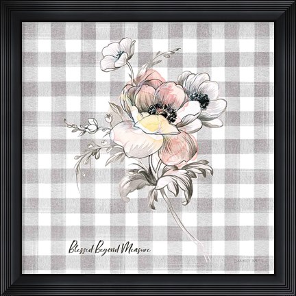 Framed Sketchbook Garden X Checker Blessed Print