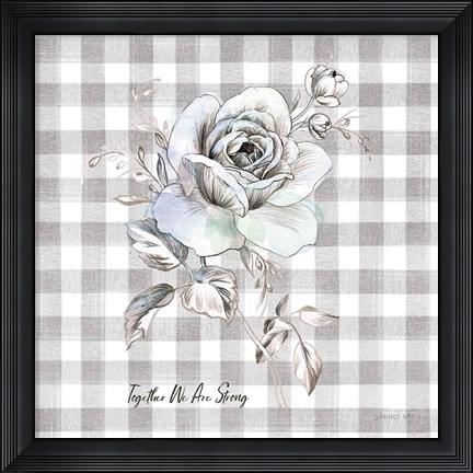 Framed Sketchbook Garden IX Checker Together Print