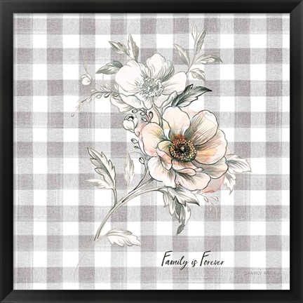 Framed Sketchbook Garden VII Checker Family Print