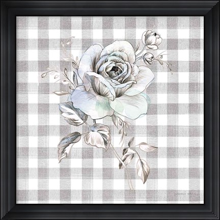 Framed Sketchbook Garden IX Checker Print