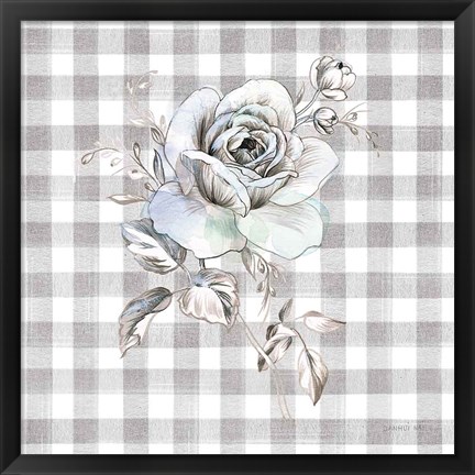 Framed Sketchbook Garden IX Checker Print