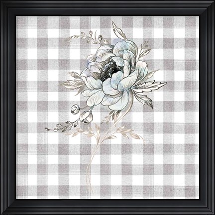 Framed Sketchbook Garden VIII Checker Print