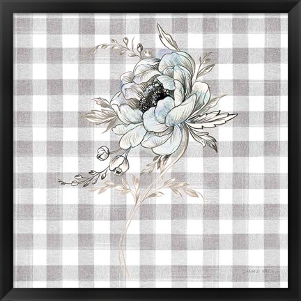 Framed Sketchbook Garden VIII Checker Print
