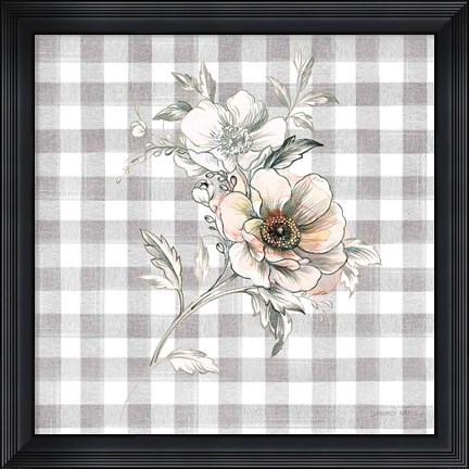Framed Sketchbook Garden VII Checker Print