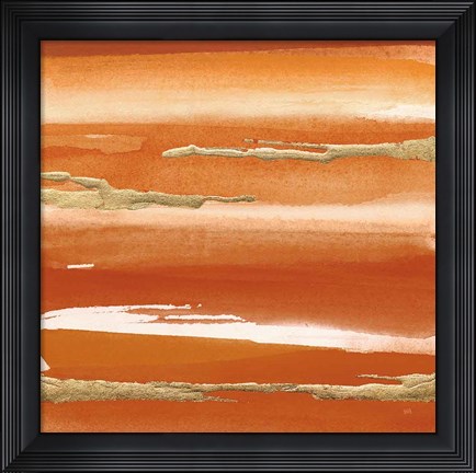 Framed Gilded Mandarin III Burnt Orange Print
