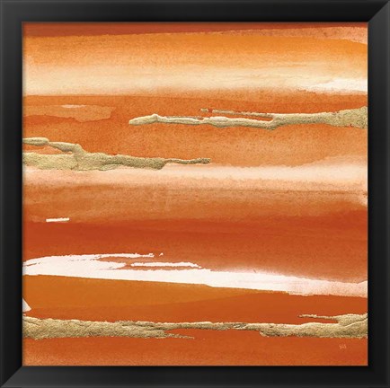 Framed Gilded Mandarin III Burnt Orange Print