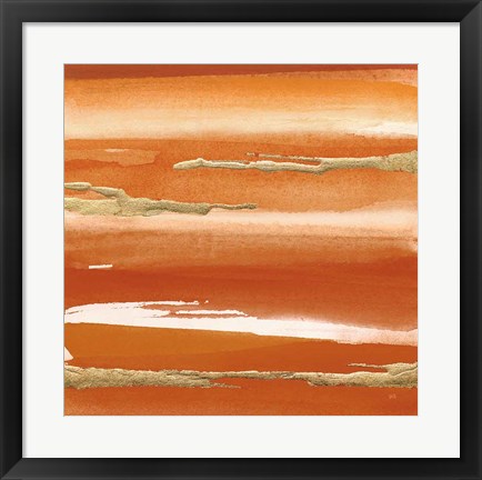 Framed Gilded Mandarin III Burnt Orange Print