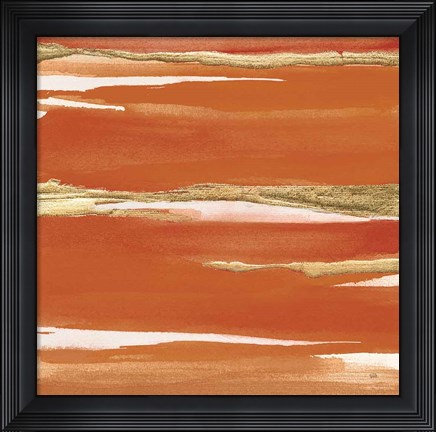 Framed Gilded Mandarin I Burnt Orange Print