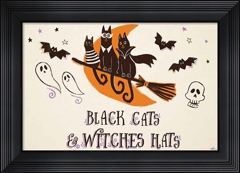 Framed Spooktacular I Witches Hats Print