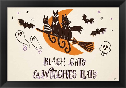 Framed Spooktacular I Witches Hats Print