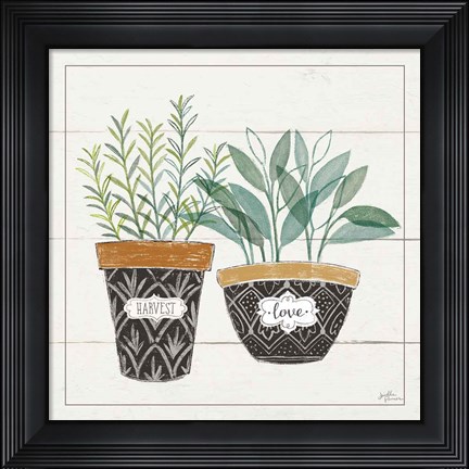 Framed Fine Herbs IV Love Print