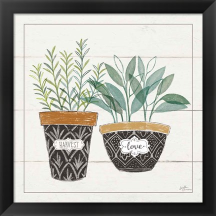 Framed Fine Herbs IV Love Print