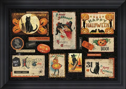 Framed Halloween Nostalgia I Print