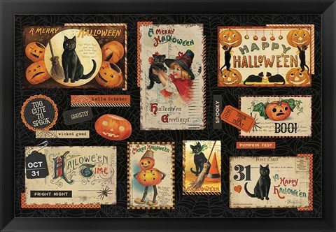 Framed Halloween Nostalgia I Print