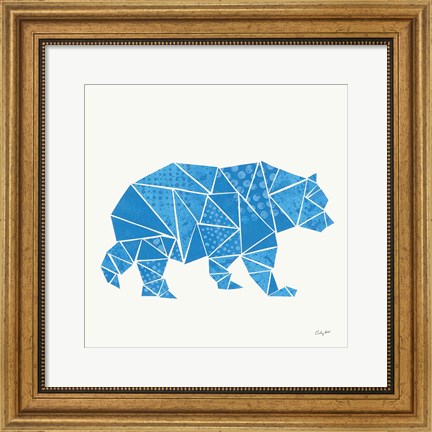 Framed Geometric Animal I Print