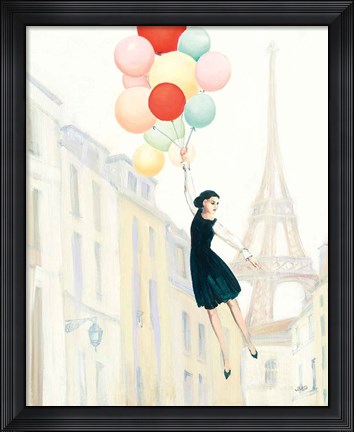 Framed Aloft In Paris II Print