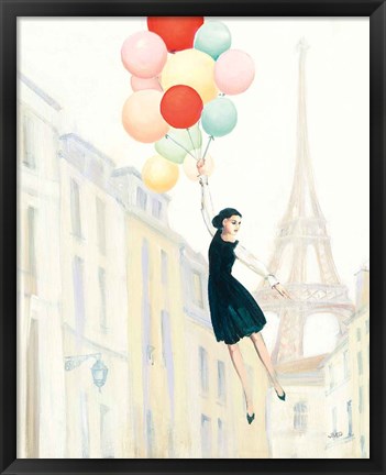 Framed Aloft In Paris II Print