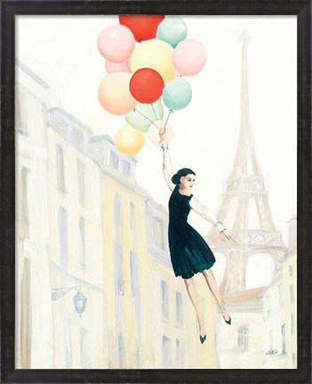 Framed Aloft In Paris II Print