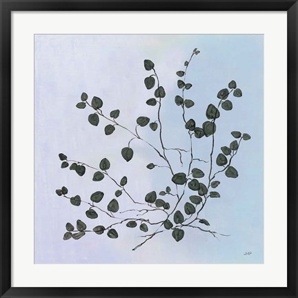 Framed Botanical Study VII Blue Print