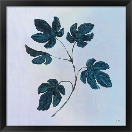 Framed Botanical Study III Blue Print