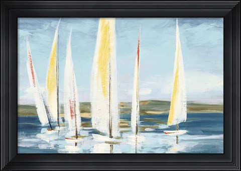 Framed Horizon with Red Print