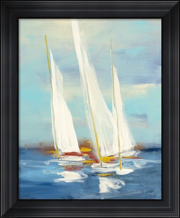 Framed Summer Regatta III Red Yellow Print