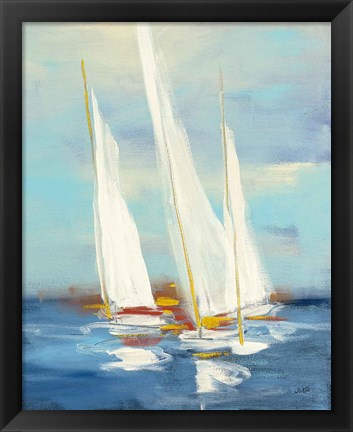 Framed Summer Regatta III Red Yellow Print