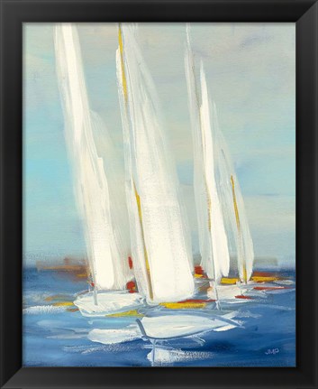 Framed Summer Regatta II Red Yellow Print