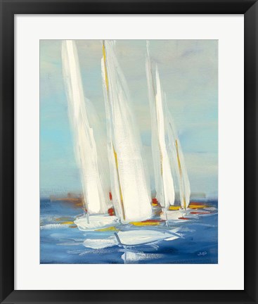 Framed Summer Regatta II Red Yellow Print