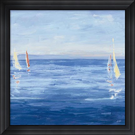 Framed Open Sail with Red Crop Print