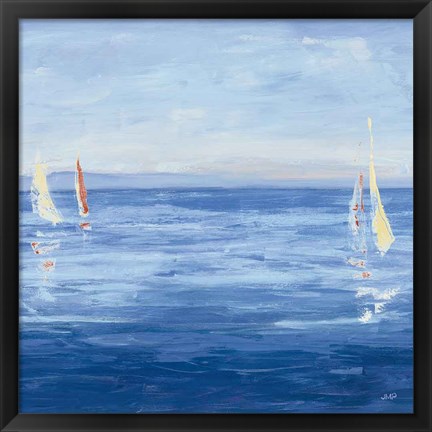 Framed Open Sail with Red Crop Print