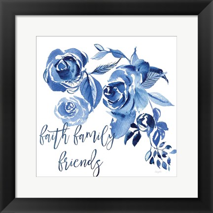 Framed Delft Delight IV Faith Print