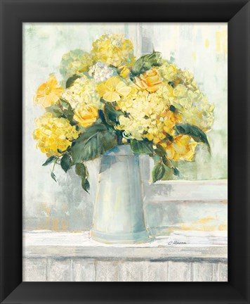 Framed Endless Summer Bouquet I Yellow Print