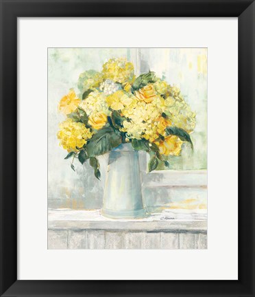 Framed Endless Summer Bouquet I Yellow Print