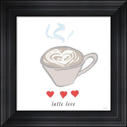 Framed Latte Love Print