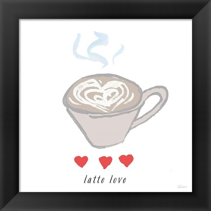 Framed Latte Love Print