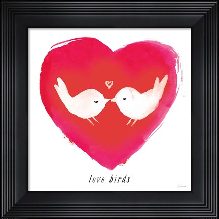 Framed Love Birds Print