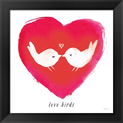 Framed Love Birds Print