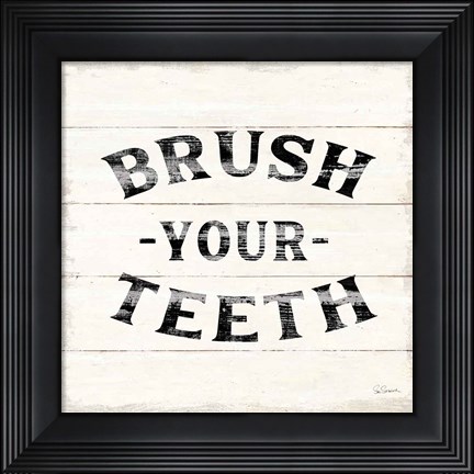 Framed Shiplap Bath III Print