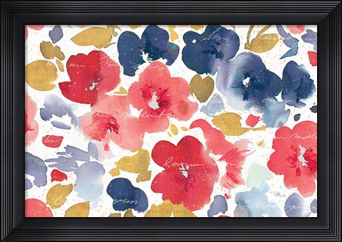 Framed Floral Flow I Print