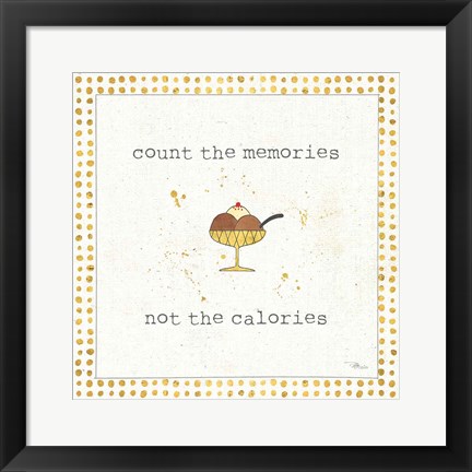 Framed Calorie Cuties VI Dot Border Print